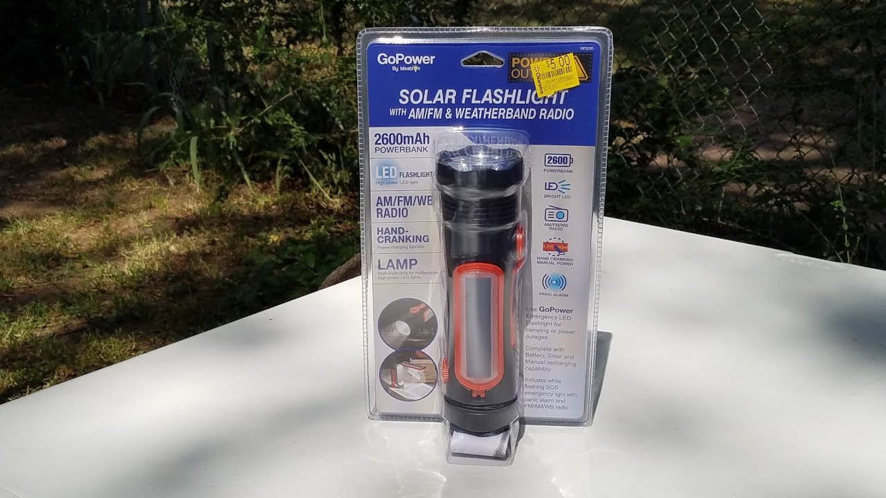 GoPower Emergency Flashlight/Radio/Power bank