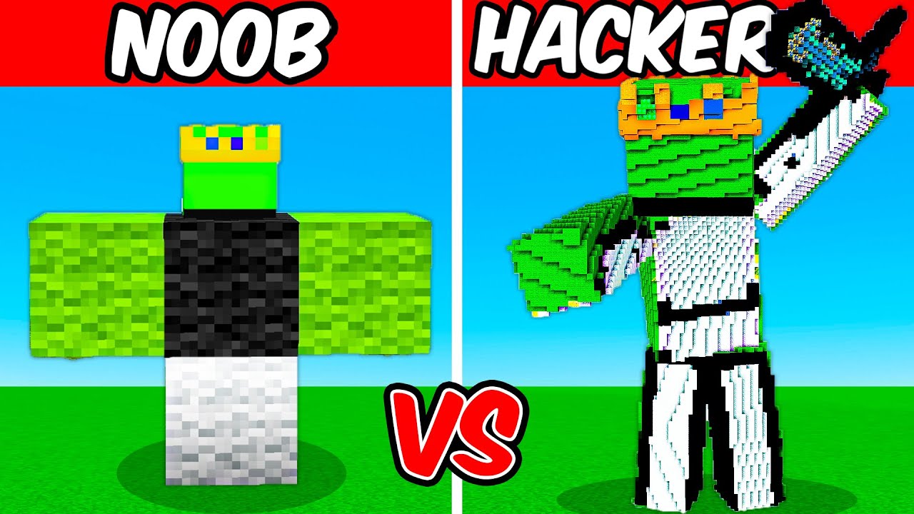 NOOB vs HACKER: DREAM Build Challenge (Minecraft)