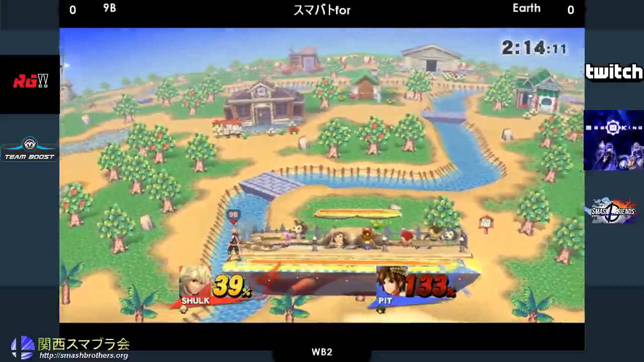 スマバトU2 勝者側2回戦 9B vs Earth / SumabatoU2 WB2 スマブラWiiU