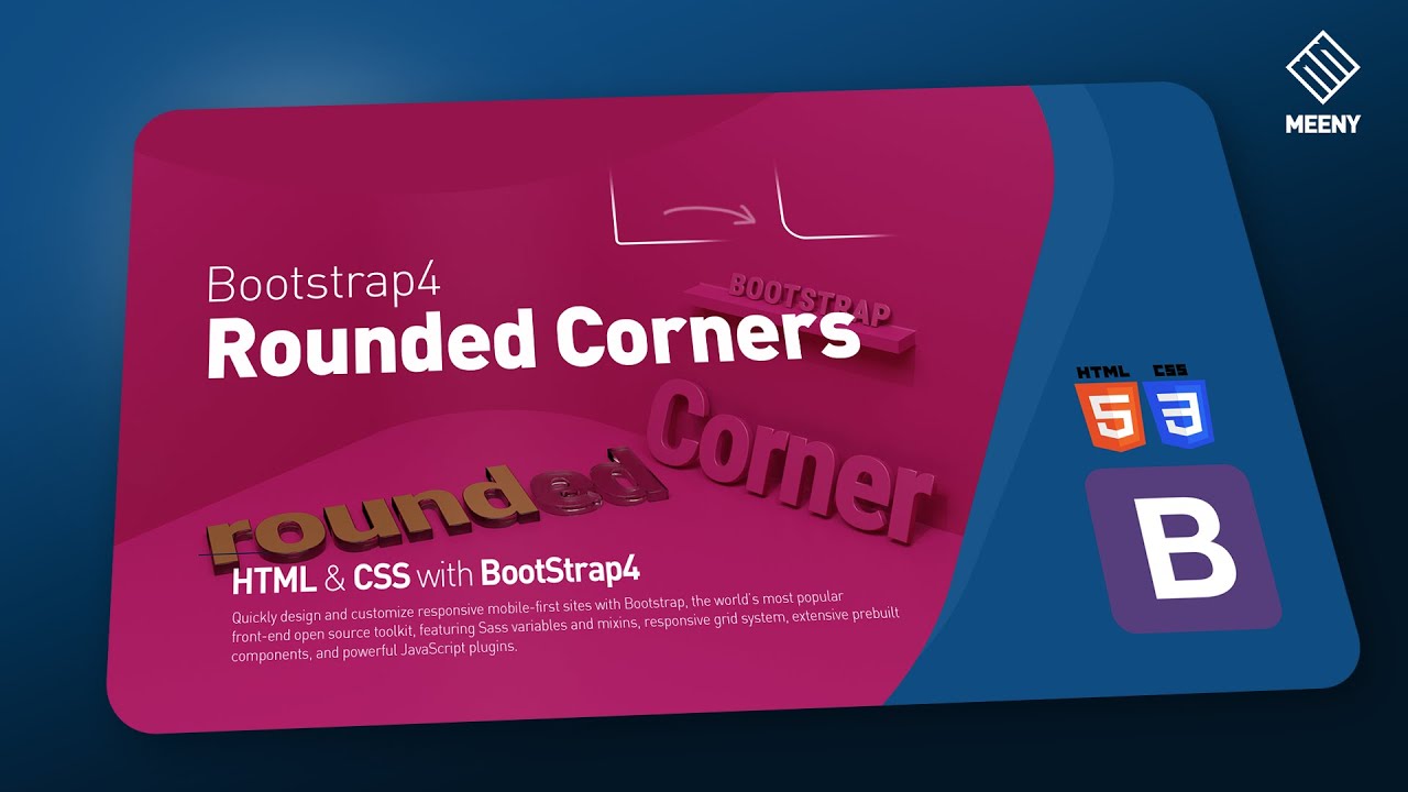 Change default border-radius value - Bootstrap4