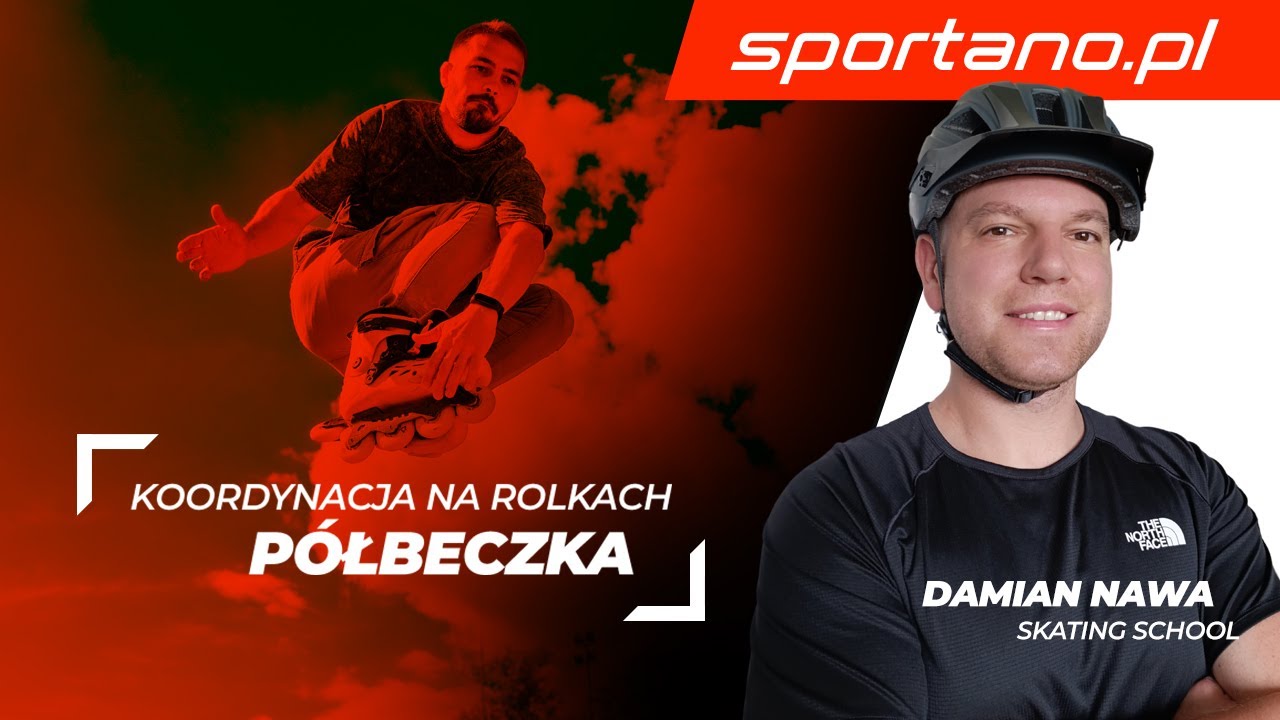 Ćwiczenie koordynacji na rolkach - PÓŁBECZKA | Nauka jazdy ft. Damian Nawa (Skating School)