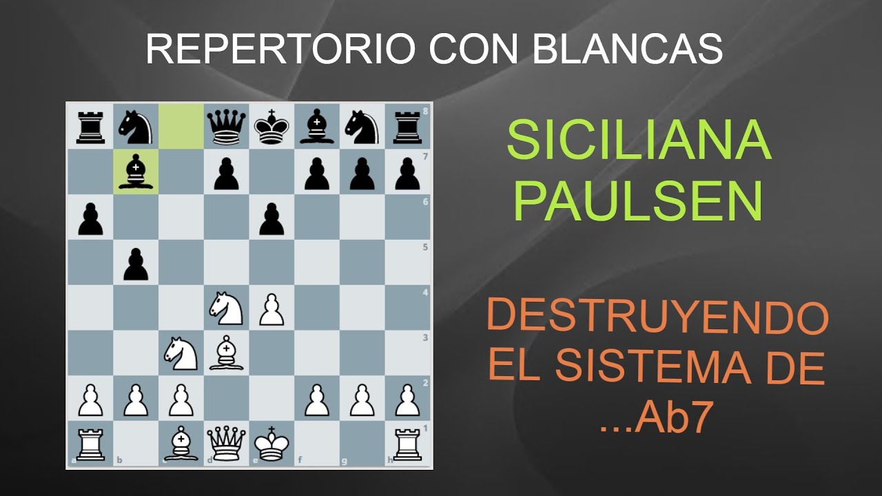 6. DESTROZA LA SICILIANA PAULSEN (SISTEMA Ab7)