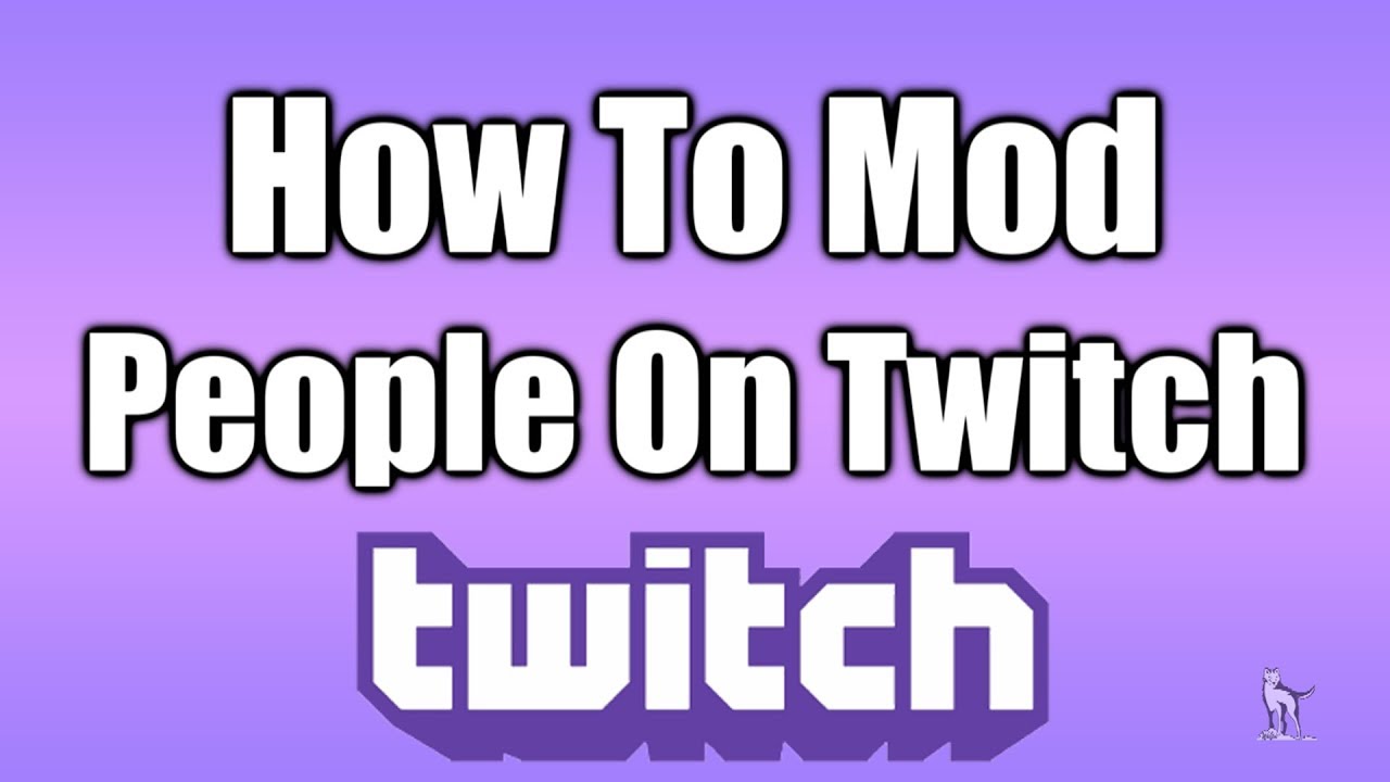 How To Mod Someone On Twitch