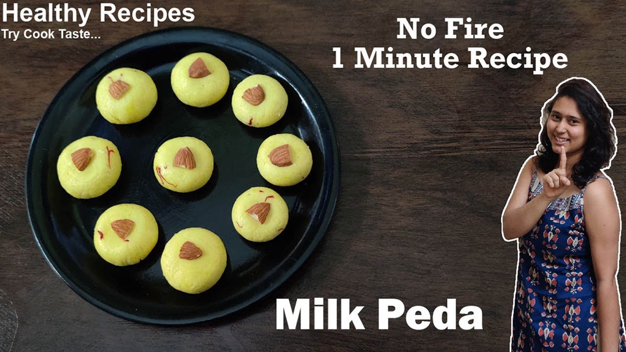 Milk Peda Recipe | Instant Doodh Peda in just 1 Minute | No Fire Cooking