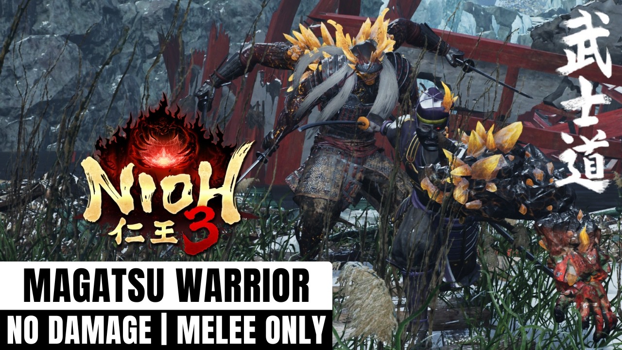 Nioh 3 - Magatsu Warrior (2nd) Boss Fight (No Damage/Samurai Sword)