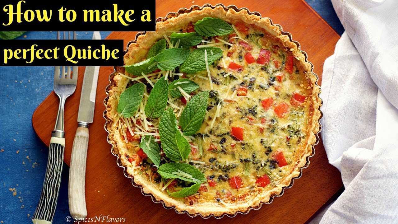 Quiche Lorraine | How to make a Onion and Pepper Quiche | How to avoid shrinkage of pastry