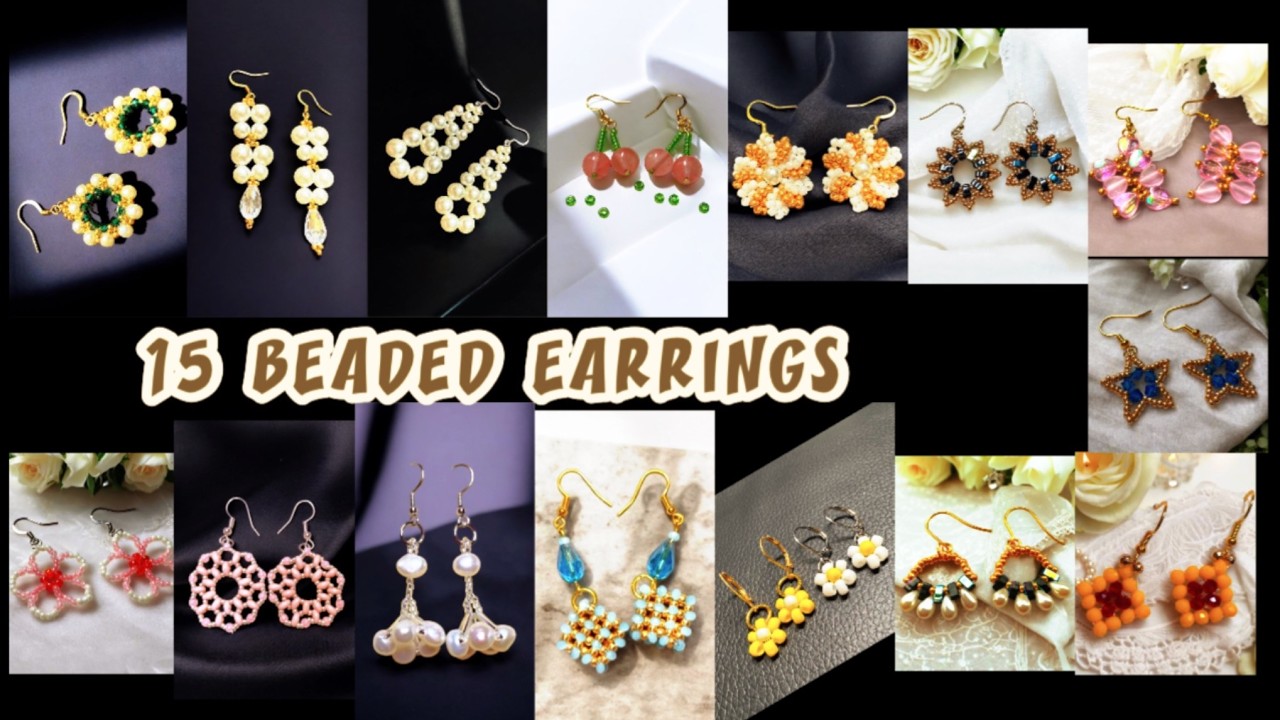15 Beading Ideas || Making Beaded Earrings Step By Step DIY Tutorial