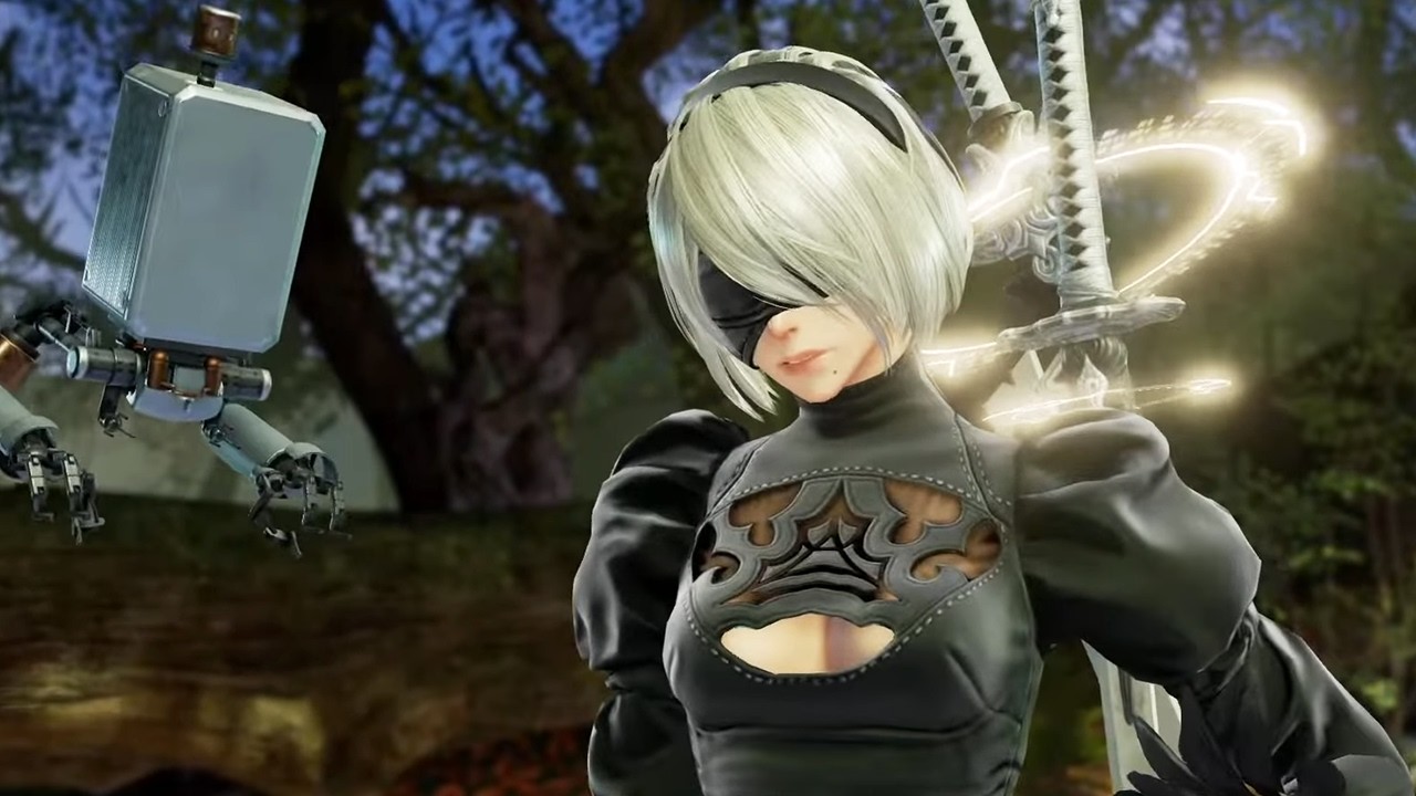 A ANDROIDE de Combate 2B contra a GUERREIRA Coreana SEONG MI-NA em SOULCALIBUR VI