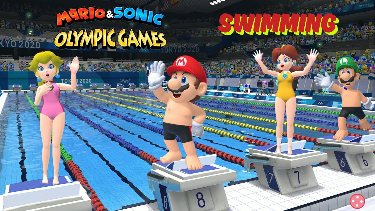 Mario & Sonic At The Olympic Games Tokyo 2020 Gameplay Swimming #1