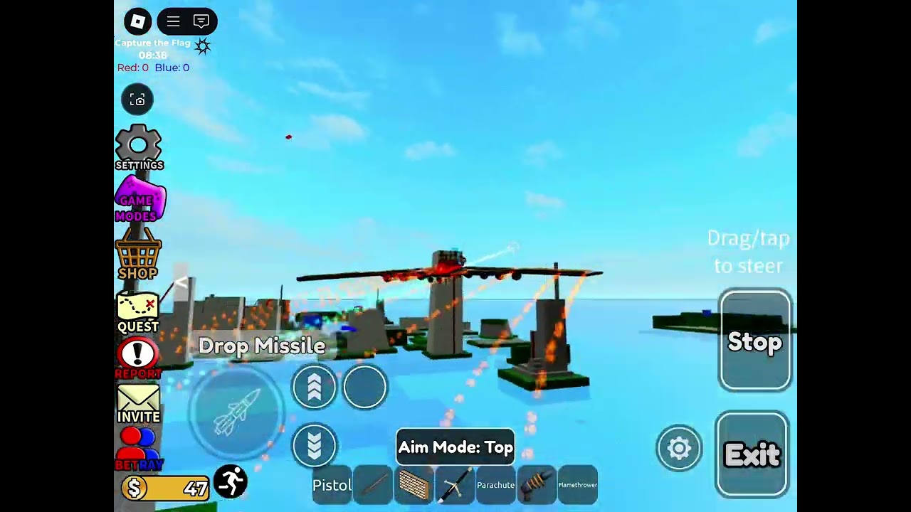 Buying the fighter eagle on red vs blue plane wars (most expensive plane)