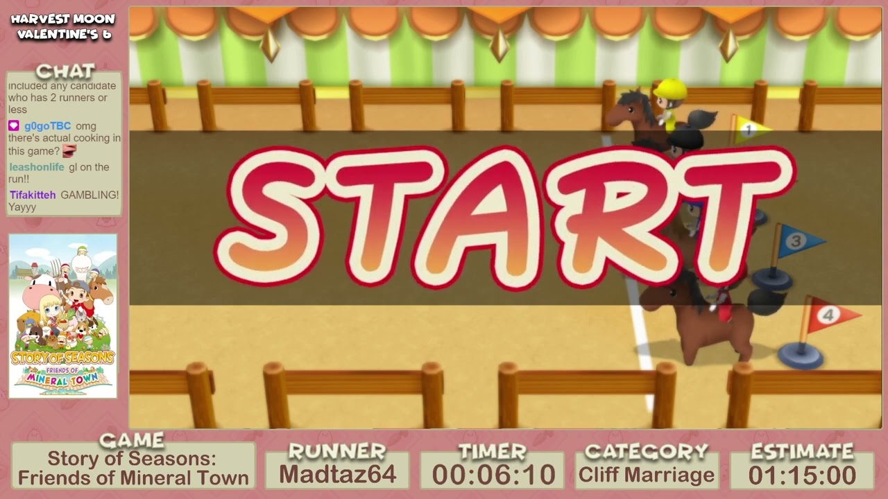 HMV6 | Story of Seasons: Friends of Mineral Town - Cliff Marriage Speedrun by Madtaz64 (P1)