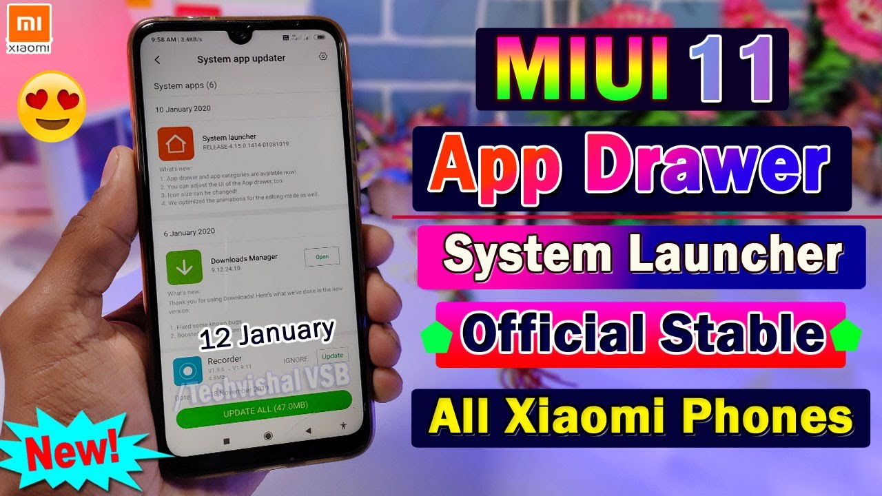 MIUI 11 - Official App Drawer System Launcher Update Features | MIUI 11 Launcher App Drawer Stable
