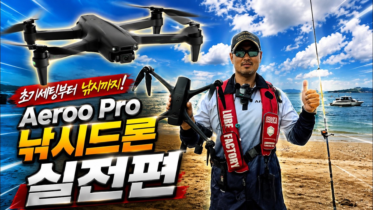 [Ep.2] 드론으로 고기 잡는 시대! Aeroo Pro 실전 낚시 도전기 (셋팅부터 조종까지 완전공개)