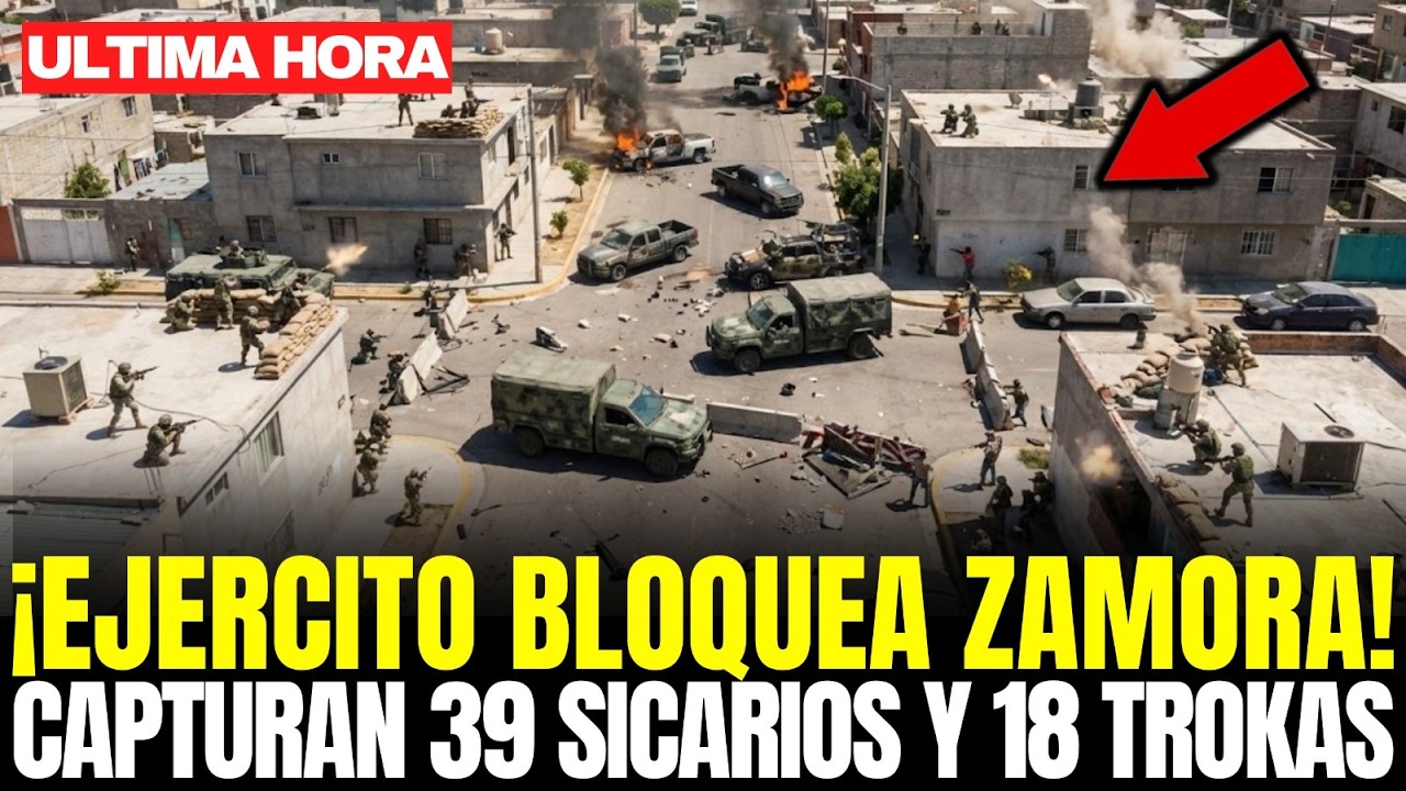 ZAMORA BLOQUEADA: MURCIELAGOS CAPTURA 39 SICARIOS y ASEGURA 18 TROKAS BLINDADAS