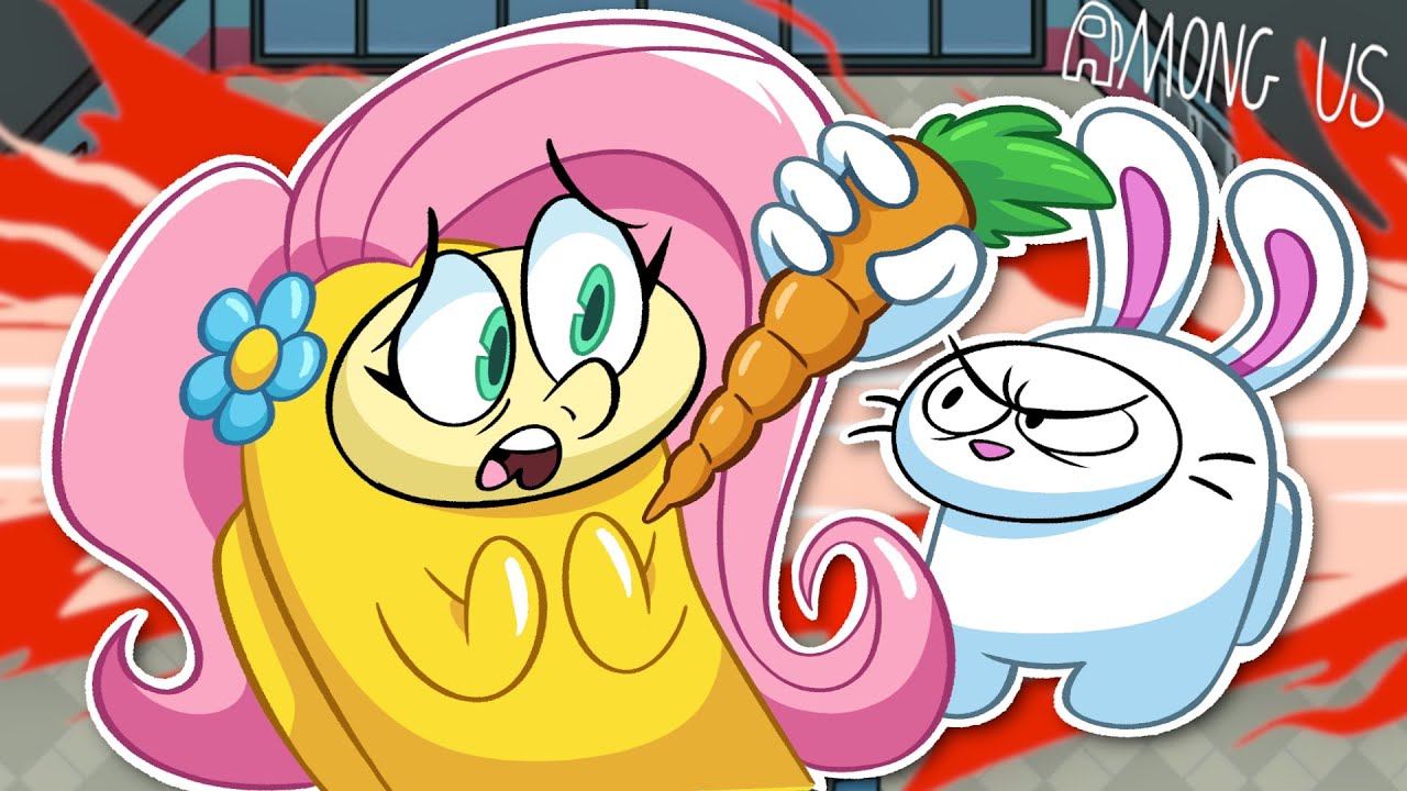 FLUTTERSHY PLAYS AMONG US | ANGEL BUNNY IS SUS??