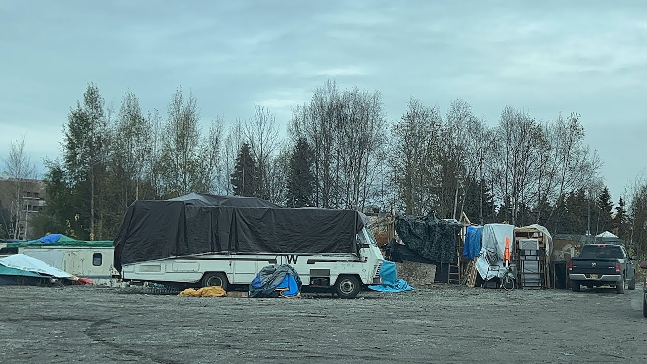 MASSIVE TENT CITY IN ANCHORAGE, ALASKA