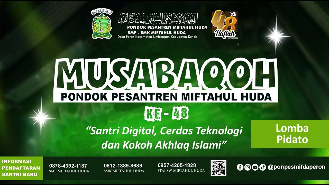 LIVE || LOMBA PIDATO SANTRI DALAM RANGKA MUSABAQOH KE 48