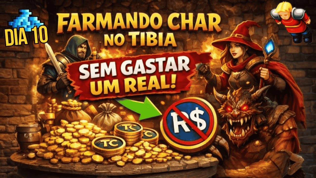 DIA 10 - FARMANDO CHAR NO TIBIA 2026