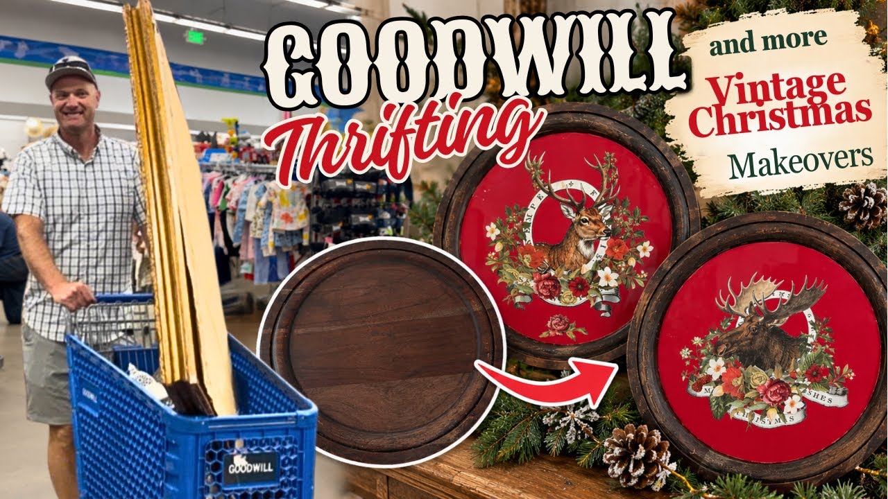 3 Thrift Stores + Vintage Christmas Makeovers | Goodwill Finds to Christmas Decor! 🎄