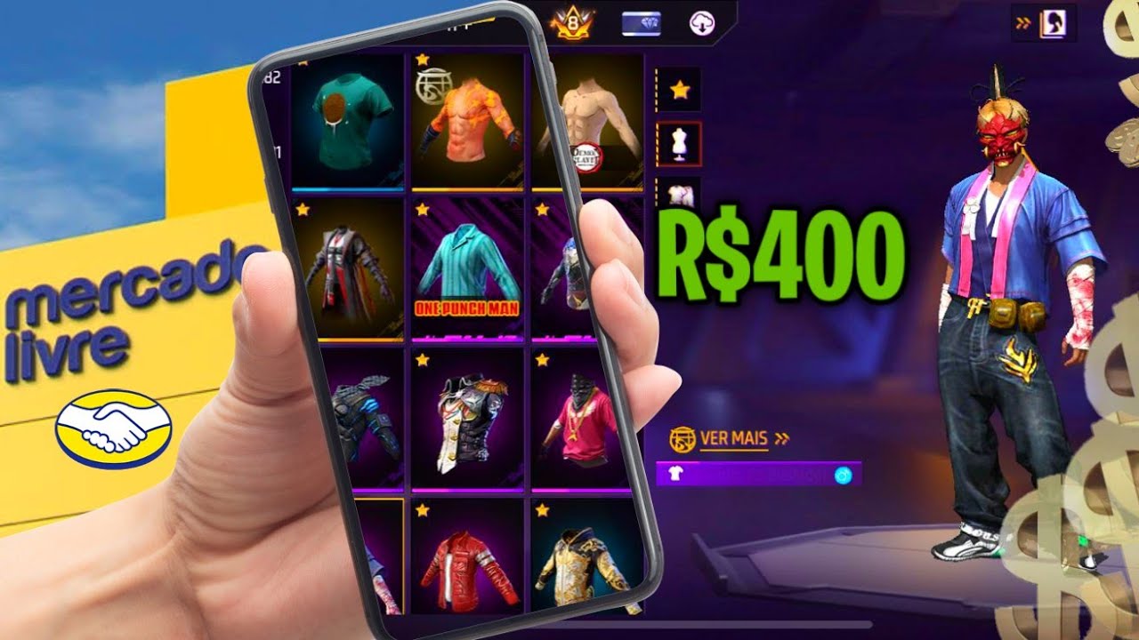 Comprei uma CONTA de Free Fire no MERCADO LIVRE Muito gemada! (Levei golpe 😥)