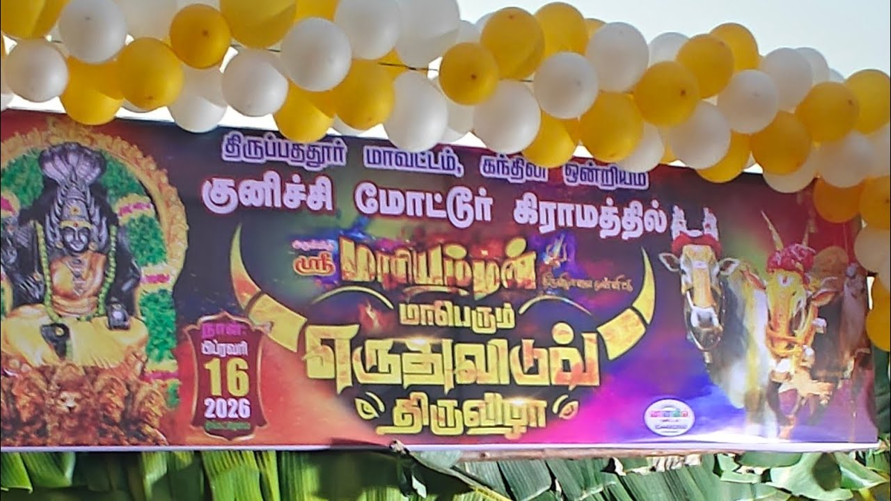 எருது விடும் திருவிழா குனிச்சி மோட்டூர்