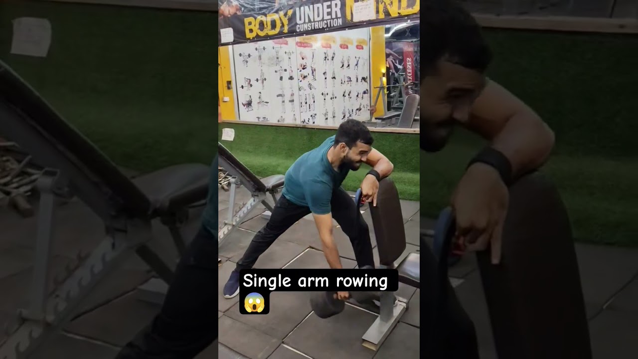 single arm rowing 😱 for width of back 