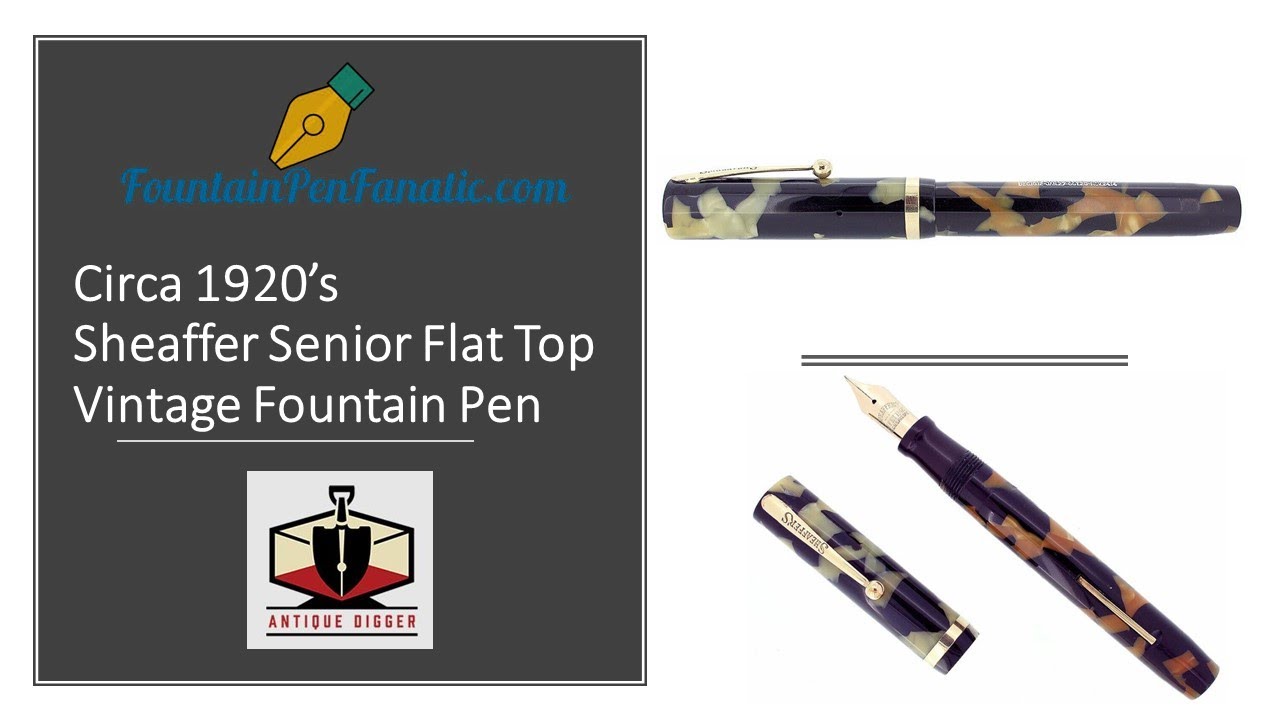 1920's Sheaffer Senior Flat Top Vintage Fountain Pen