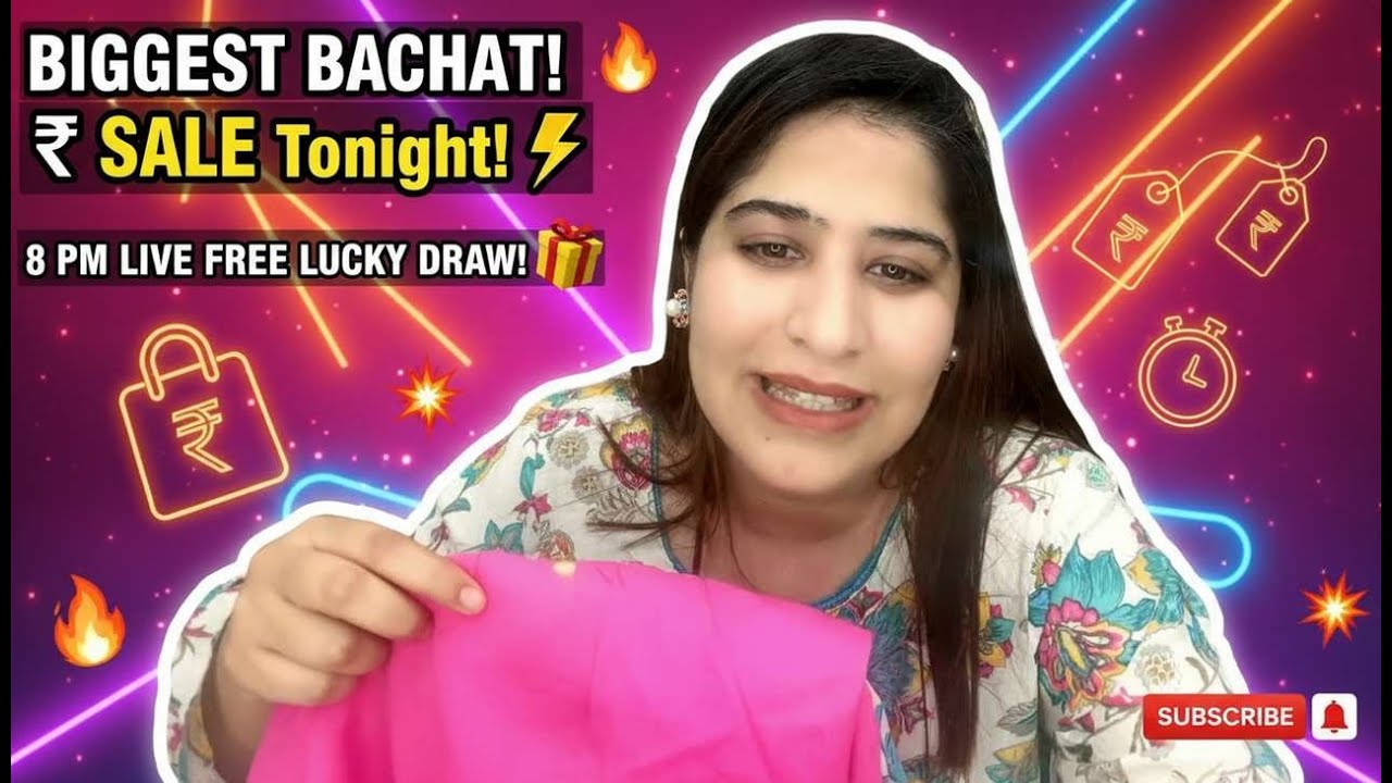 Mega Sale Tonight 🔥 8:00 PM Best Discount 💥 + Free Lucky Draw 🎁