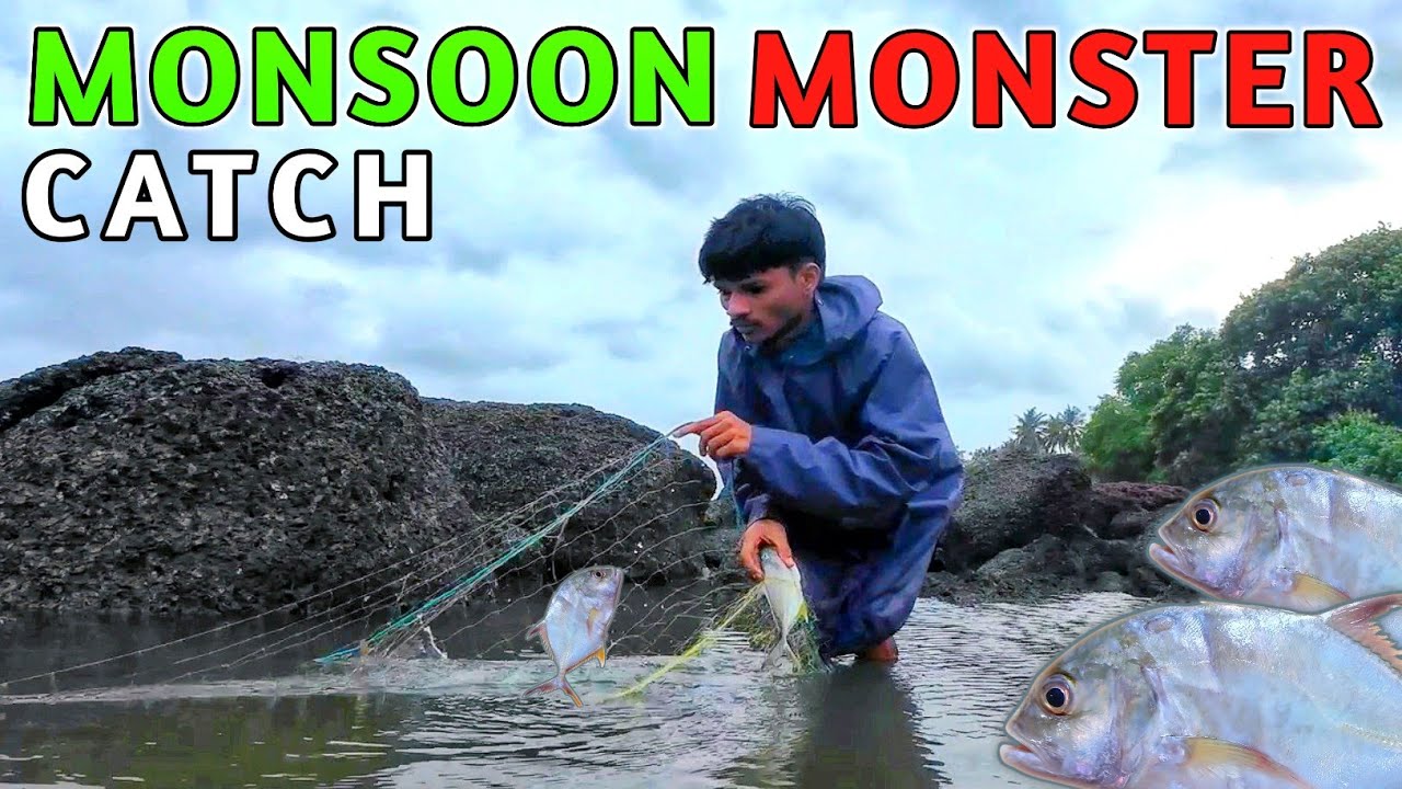 48 Hours Of Moonson Sea Net Trap Fishing on Goan Island | Catch, Clean, and Cook at Home 🏠🌴🐟🐠🐚