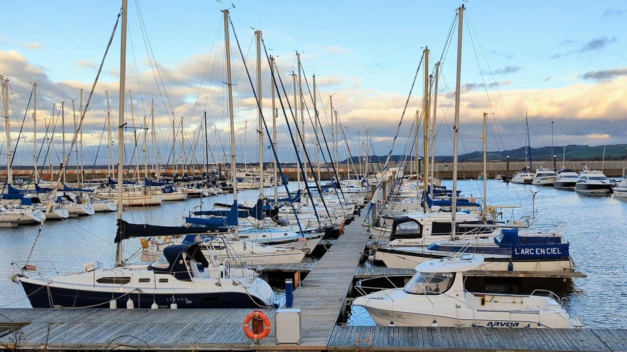 SCOTLAND: Boats at Troon Harbour and Birds on the Beach | Ayrshire