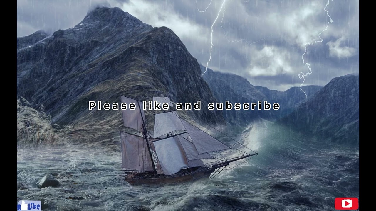 Stormy Seas: A Serene Soundscape of Heavy Rain and Raging Waves with heavy thunderstorms
