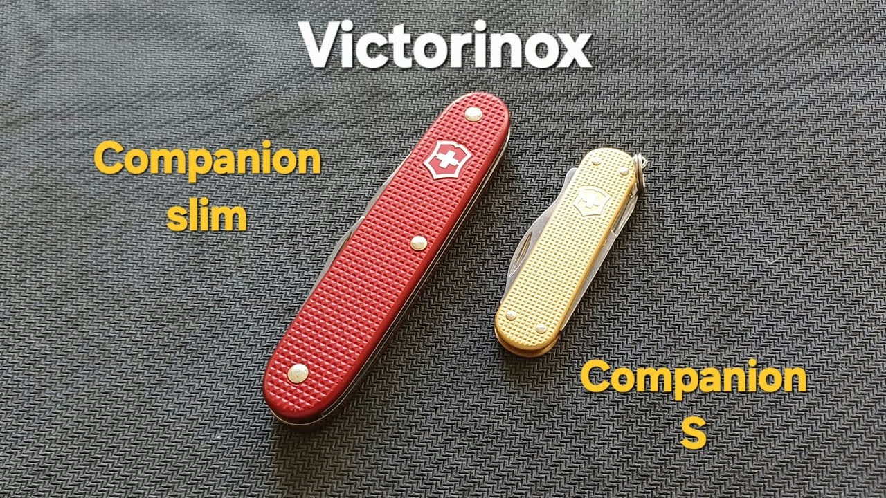 Changement EDC pour du Victorinox sans lame: Le Companion Slim Alox, 93mm et Companion S Alox, 58mm.