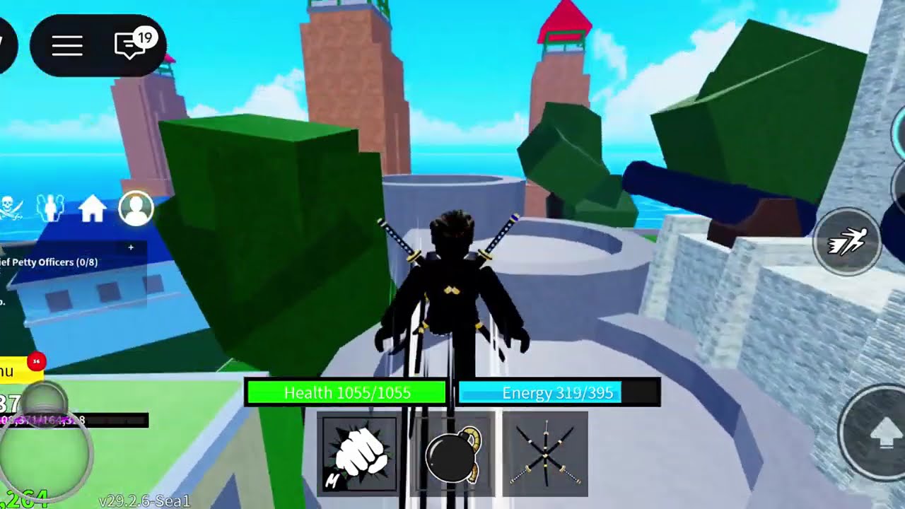 Zoro 3 Sword Style vs Vice Admiral | No Fruit Boss Fight | Roblox - Blox Fruits Marine Fortress