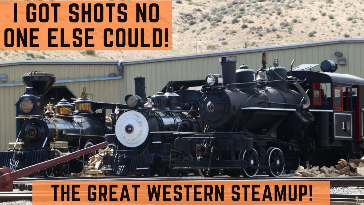 MOST steam locomotives I've seen in ONE PLACE - THE GREAT WESTERN STEAMUP