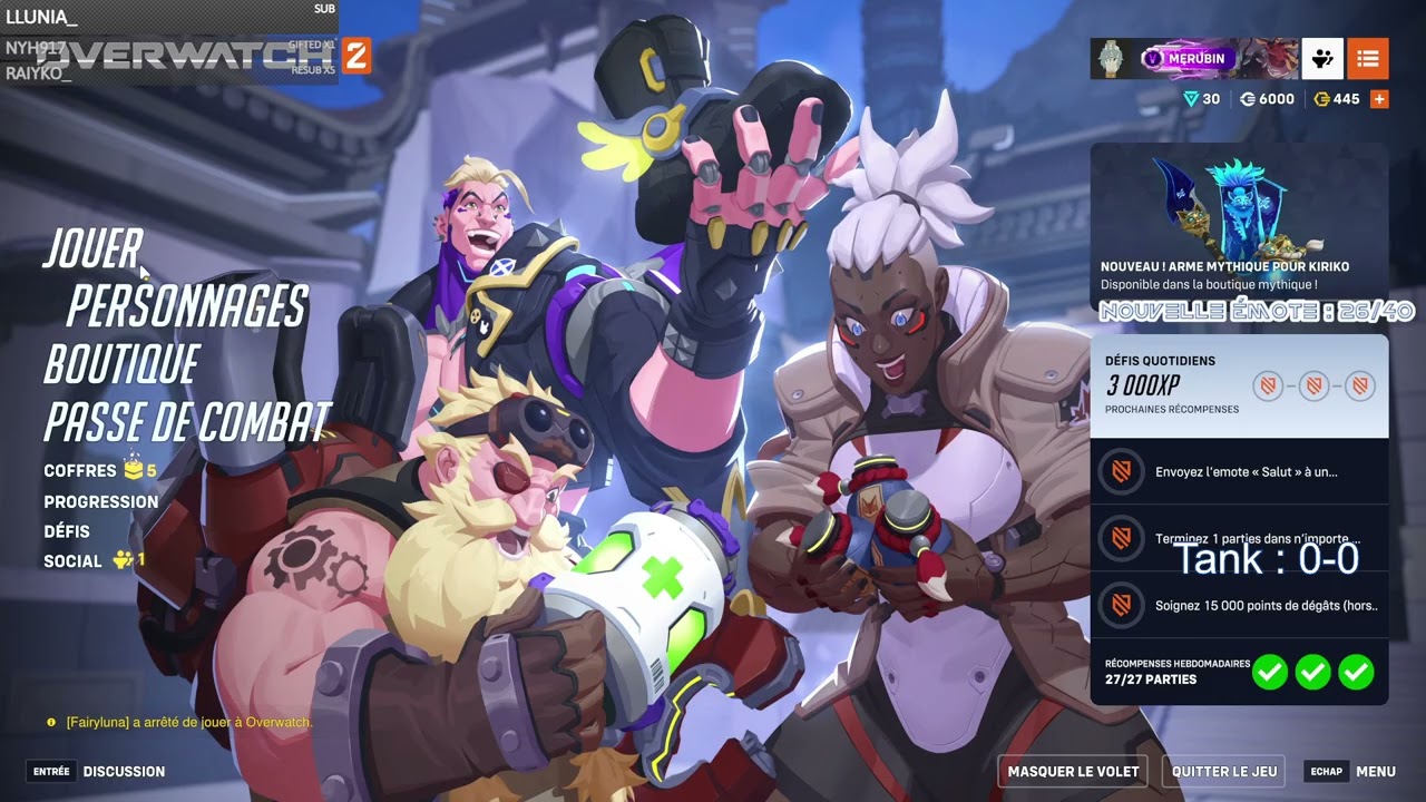 [VOD] SoloQ ranked Tank/DPS ! sur overwatch2 | Stream du 7 novembre 2025