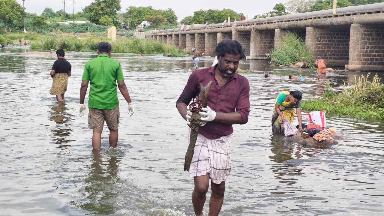 மேல நத்தம் தாமிரபரணி ஆறு தூய்மை பணி #thamirabharani #Tirunelveli #nellai #water #villagelife 