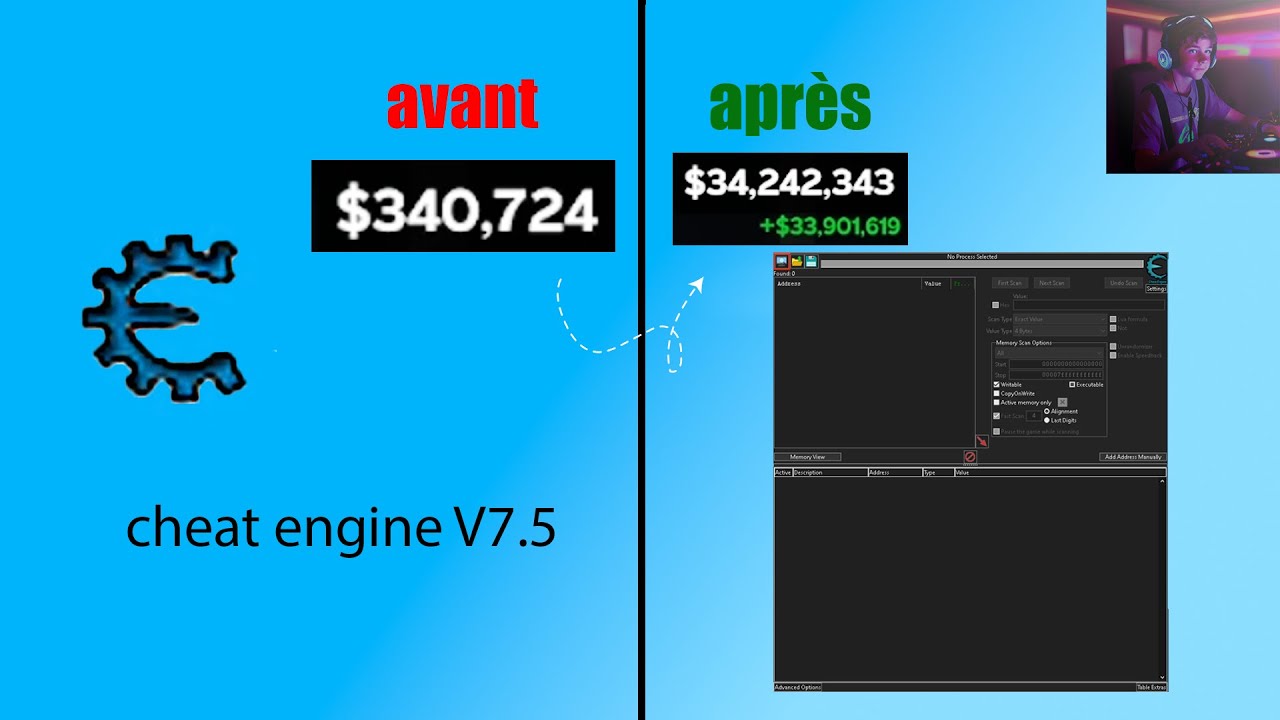 Utiliser Cheat engine 7.5 en 2025!
