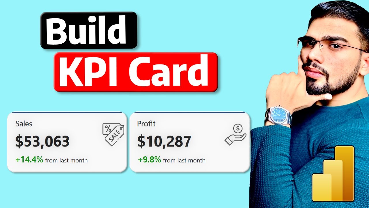 How to Create a KPI Visual in Power BI | MoM % Change Step-by-Step Tutorial