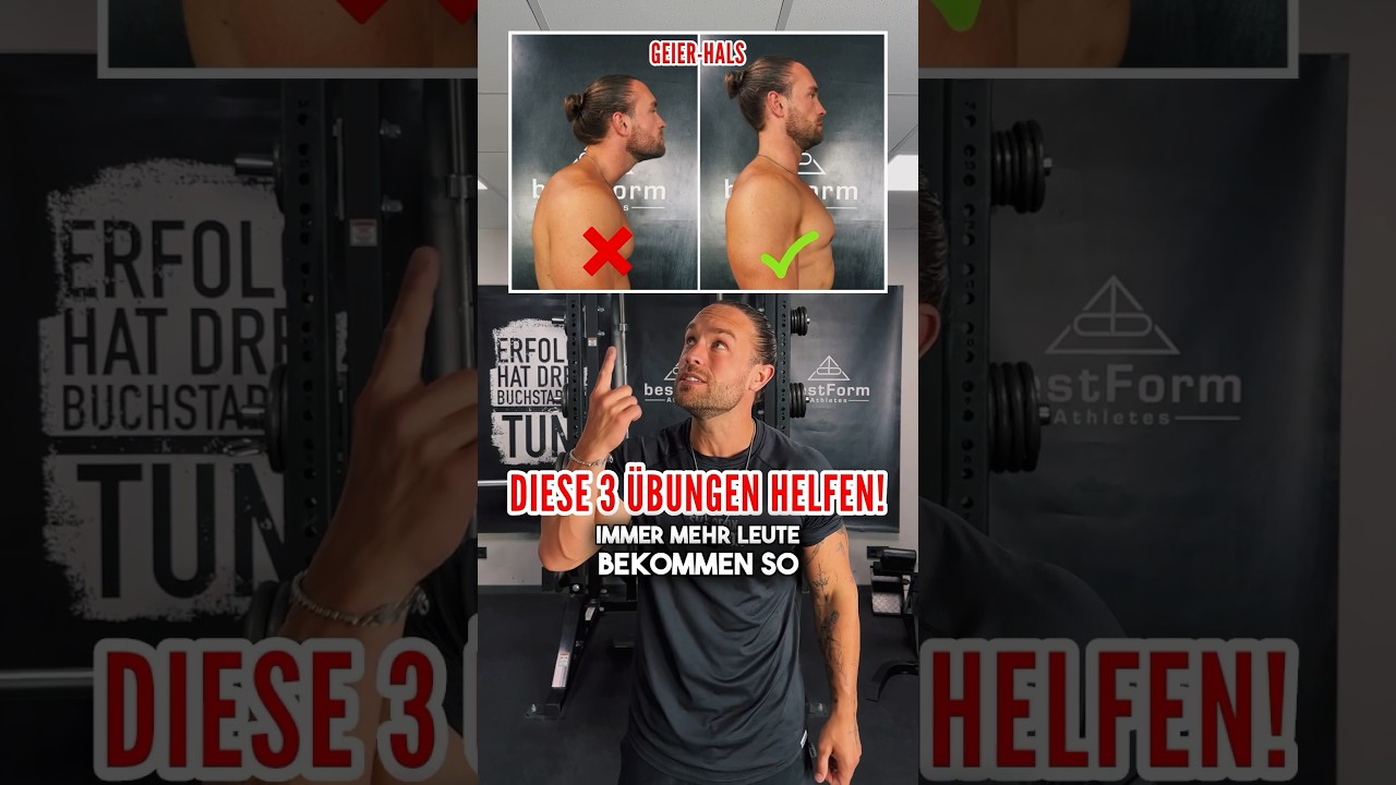 🔺GEIER-HALS🔺DREI EINFACHE &Uuml;BUNGEN UM DEINE HALTUNG ZU VERBESSERN!