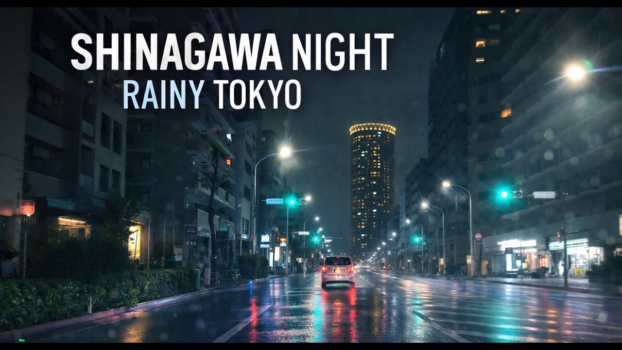Rainy Night in Tokyo 🌧️ Shinagawa After Dark Drive (4K POV)