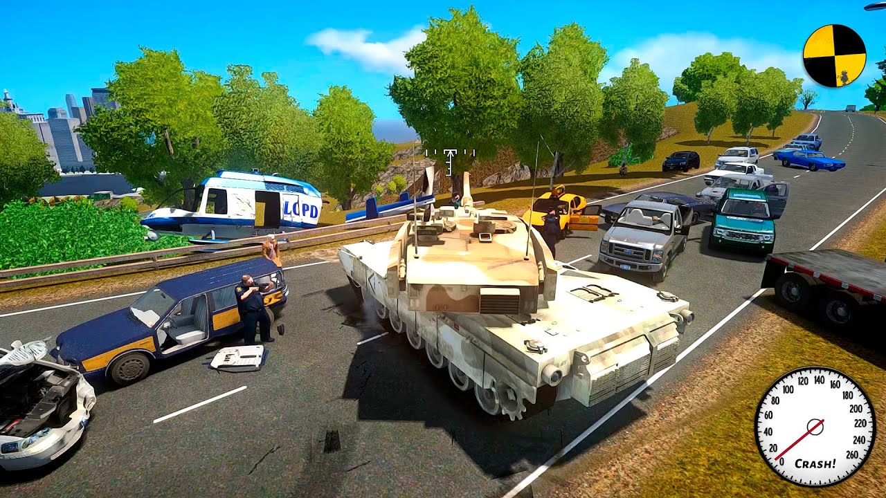 GTA 4 Crazy Abrams Tank Crashes Ep.4