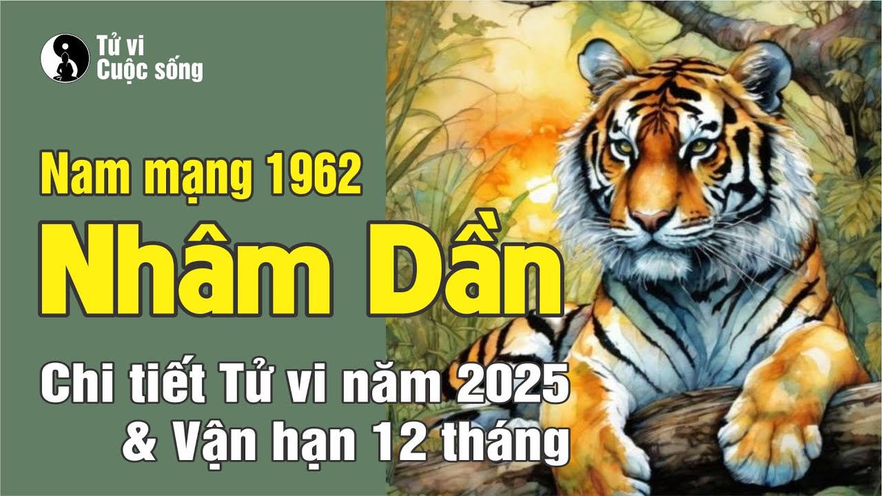 Tuổi NH&Acirc;M DẦN 1962 nam mạng - Chi tiết TỬ VI năm 2025 v&agrave; VẬN HẠN 12 th&aacute;ng