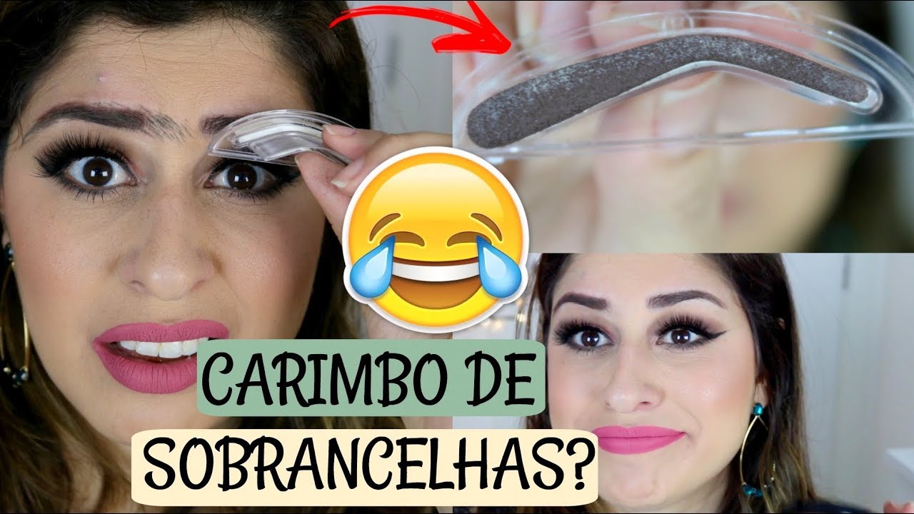 TESTEI UM CARIMBO PARA SOBRANCELHAS 😂 SERA QUE FUNCIONA? #VEDA #14
