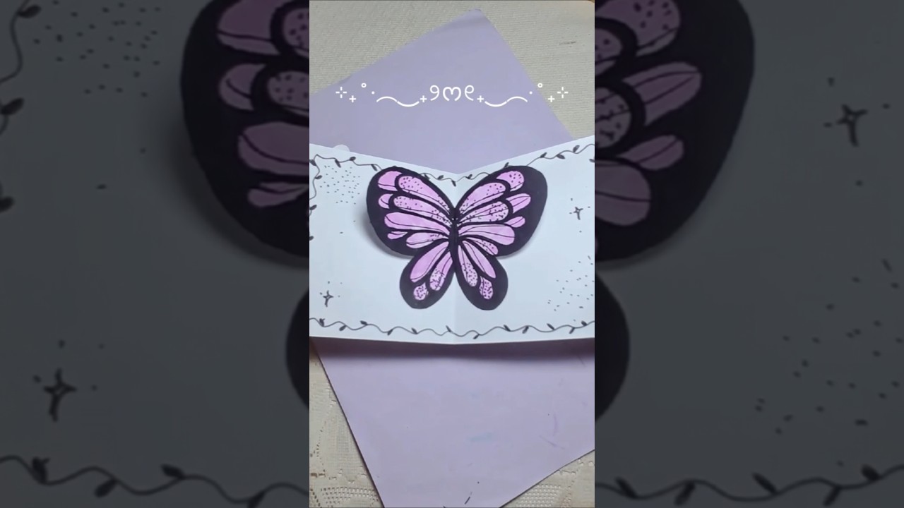 cute diy Butterfly Pop-Up card 🦋✨️🎀 