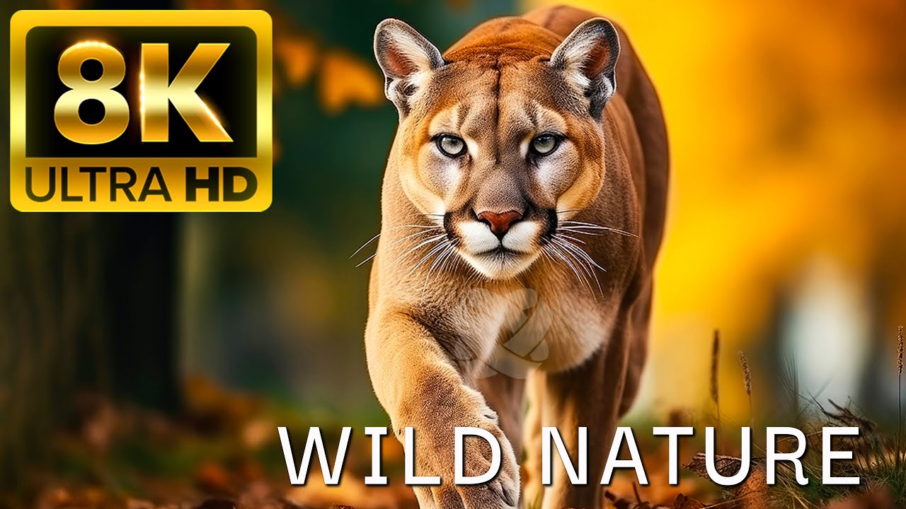 Дикая природа - 8K (60 кадров в секунду) Ultra HD - с вдохновляющей кинематографической музыкой