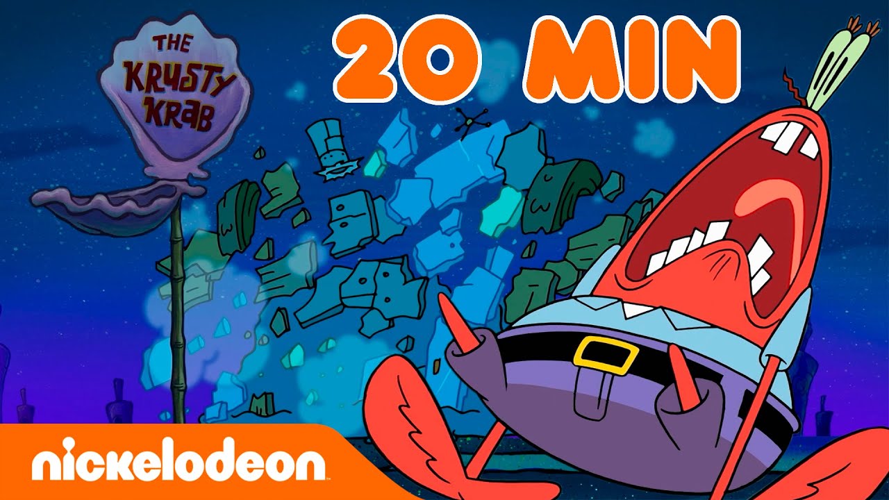 SpongeBob | 20 MINUTI di Caos al Krusty Krab | Nickelodeon Italia