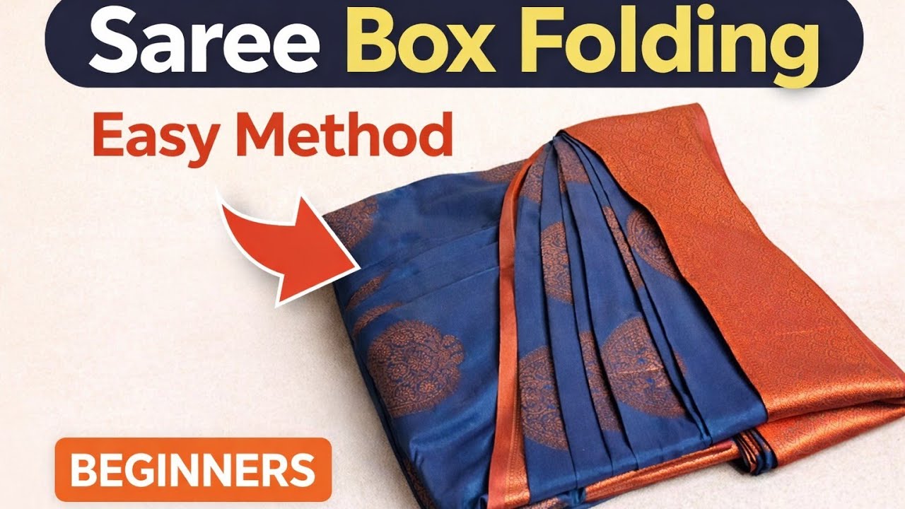 🥰sareedraping tutorial👌|easysareefreeplating bigners /sareeboxfolding#@chaitra-06#@chaitra chaithu06