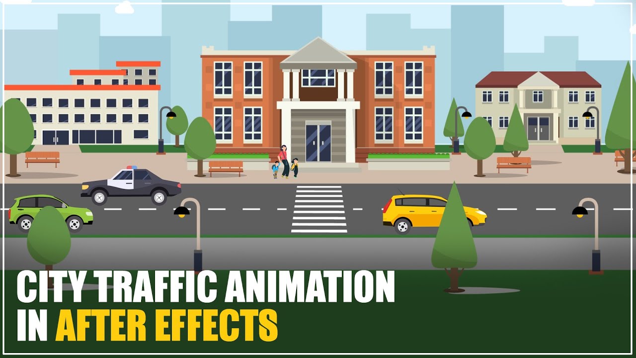 Анимация городского трафика в обучающих материалах After Effects