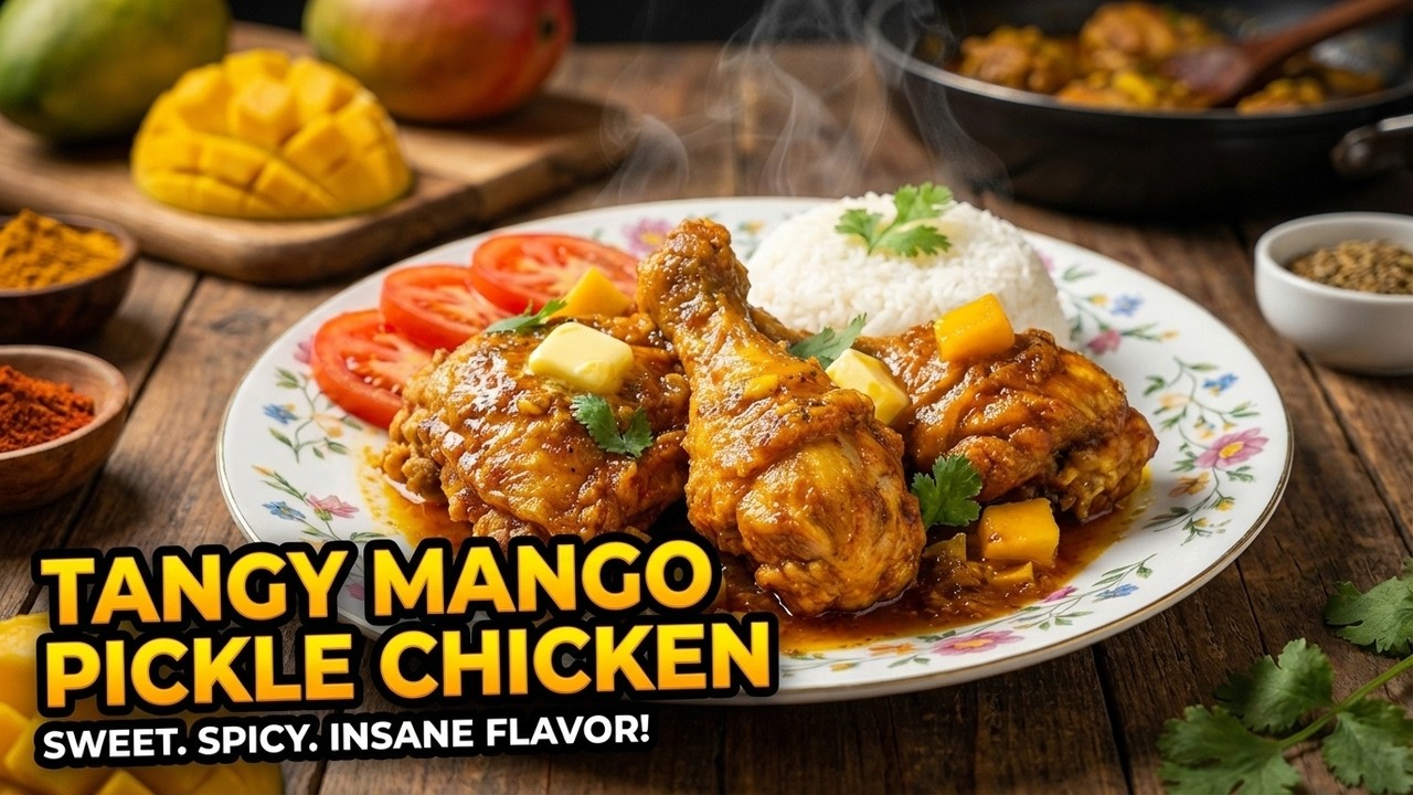 Tangy Mango Pickle Chicken | Golden Fried Masala Chicken