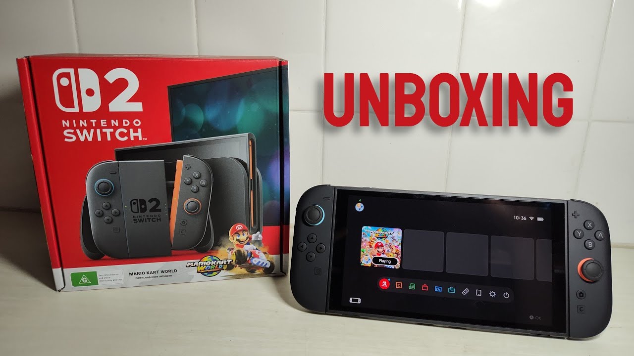 Nintendo Switch 2 unboxing + Mario Kart World first look